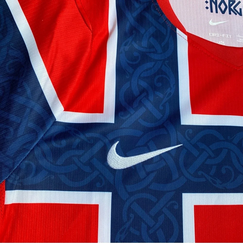 Nike Red Norway-Style Soccer Tee